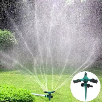 Спринклер с колышком, конструкция с 3 рычагами, большая площадь покрытия, герметичная, регулируемая, простая установка, спринклер для сада и двора зелёный