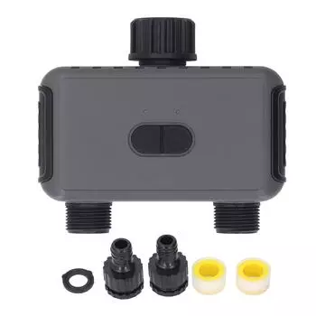 Sprinkler Timer 2 Zone Bluetooth APP Control IP55 Waterproof Smart Water Hose Timer for Garden Yard