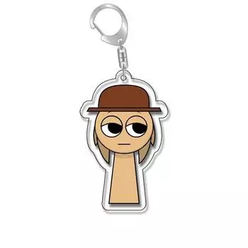 Sprunki Keychain Cute Acrylic Cartoon Girl Backpack Small Decoration Pendant Style 1