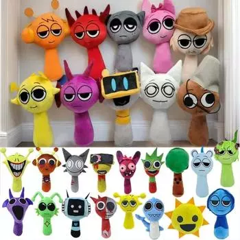 Sprunki Мягкие игрушки Игра Sprunki Incredibox Мягкие куклы Фигурки Мультяшные мягкие игрушки Подушка для украшения Рождественский подарок на день рождения