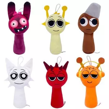 Sprunki Мягкие игрушки Плюшевые ростки Мягкая кукла Sprunki Incredibox Игра Мультяшная подушка Детские подарки Мягкие куклы Рождественский подарок