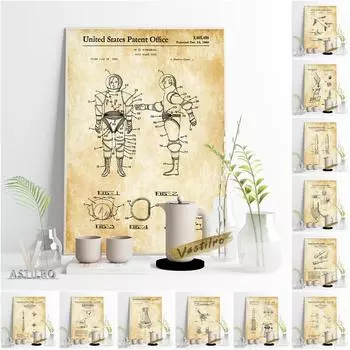 Спутниковая связь Патентное бюро Выставочный плакат Авиация Самолет Ракета Чертеж Художественная печать Музейная библиотека 21cm30cm NoFrame