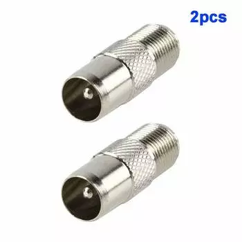 Спутниковый 2 шт. F гнездо RF коаксиальный адаптер винтовой разъем конвертер F к RF штекер адаптер