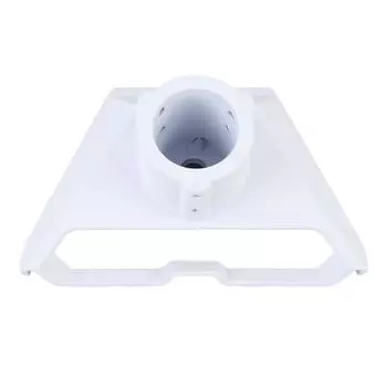 Спутниковый адаптер для трубы Алюминиевый сплав Регулируемый угол Надежная фиксация Монтажная пластина для спутниковой мачты белый