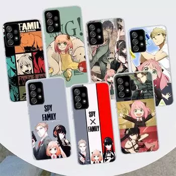 SPYFAMILY аниме чехол для телефона Samsung Galaxy A53 A52 A73 A72 A12 5G A13 A22 A23 A32 A33 A02S A03S A42 A43 A50S Coque Samsung A52