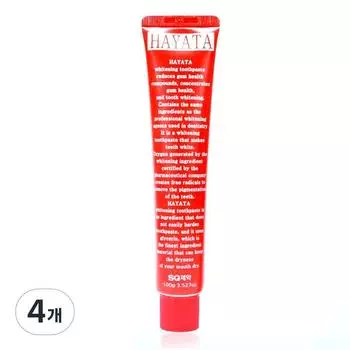 SQ Pharmaceutical Hayata отбеливающая зубная паста, 4 упаковки, 100г