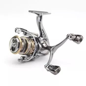 SQLWYLAT Fishing Reel Lightweight Ultra Smooth Alloy Spinning Fishing Reel 100M PE Braided Dyneema Spare Spool 3+1BB (CD 3000S) серебряный