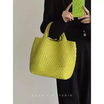Сяо Жуй Красивая сумка Ручной работы Большая вместимость Тоуты Green avocado Green-small amount of In Stock