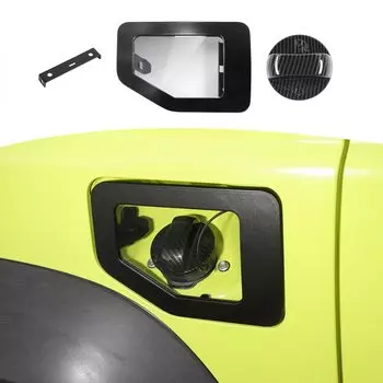 SQQP Крышка топливного бака Suzuki Jimny Крышка топливного бака с замком Топливный бак Изготовленные на заказ детали крышки топливного бака Углеродные Suzuki Jimny JB64 JB83 Применимо 2019+ (черный) чёрный