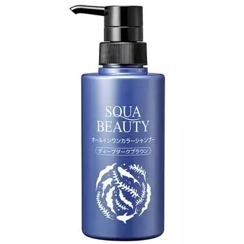 Squa Beauty Color Shampoo Уход за седыми волосами Уход за волосами Deep Dark Brown Увлажнение Укрепляющий уход за кожей головы 300 мл Шампунь для лечения седых волос Z13K001 Все в одном