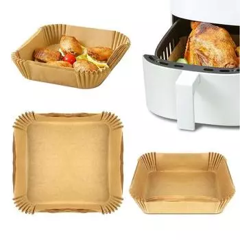 Square air fryer paper silicone oil paper plate tray, food pad paper baking disposable household baking