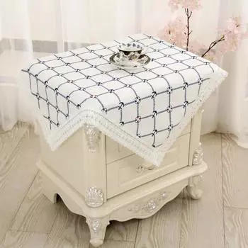 Square All-Purpose Covers Romantic Protector Cover Universal Lace Tablecloth Cupboard style C