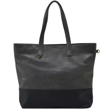 Square Big Tote Bag [Rename] (RTG30028) (Gray Black)