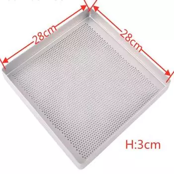 Square Bread Cake Mold with Holes Baking Tray Oven Rectangular Pastry Kitchen Cookie Pizza Pan cake bakery tools baking pan