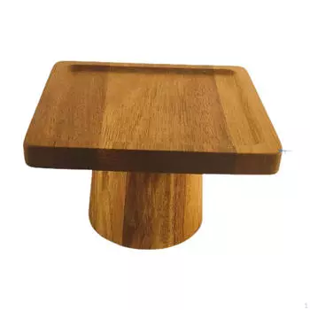 Square Cake Stand for Desserts, Cupcake Pedestal with Height of 3.7inch 15cmx9.5cm