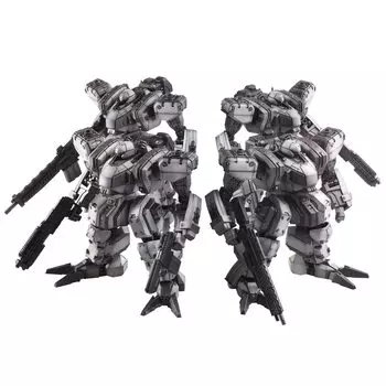 SQUARE ENIX Front Mission Structure Arts Scale Plastic Model Kit Series Zenith DV White Set of 4 1/72 Vol.4