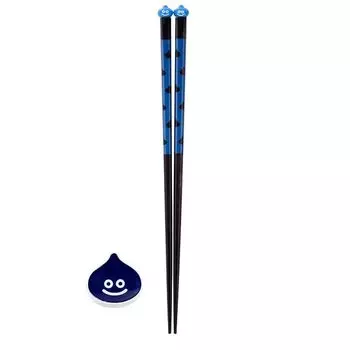 SQUARE ENIX Smile Slime Japanese Series Chopsticks Chopstick Rest Set Blue & синий