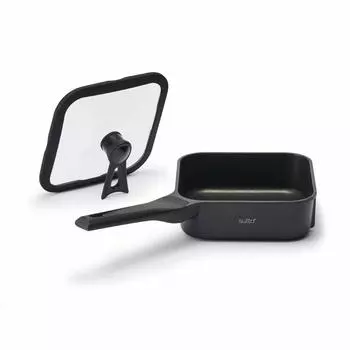 Square frying pan sutto 18 x 6cm Compatible with all heat sources Black deep type Doshisha (gas fire/IH compatible)
