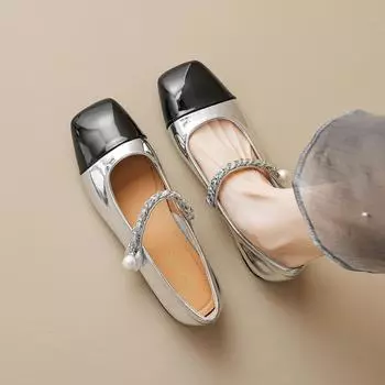 Туфли Мэри Джейн с квадратной головкой и плоским дном, женские, с неглубоким горлом, цветные, в стиле феи, на низком каблуке, одинарные туфли 35