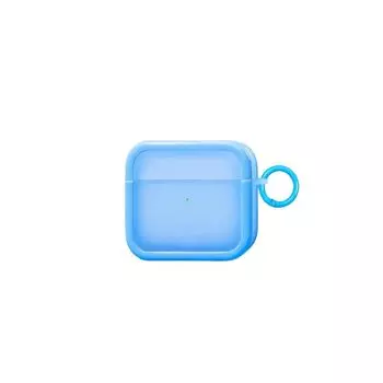 Square Ice Cube Apple Airpodspro1/2 Generation Earphone Case 3/4 Generation 1/2 Generation Frosted Transparent Silicone Bluetooth Earphone Case Airpods 3 Blue