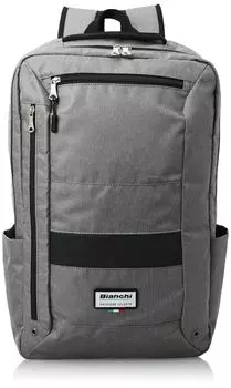 Square Large PC Sustainable PC Gray Height 40cm x Width 30cm x Thickness 12cm [Bianchi] Backpack, Lightweight, Capacity, A4, Backpack, Reflector, серый