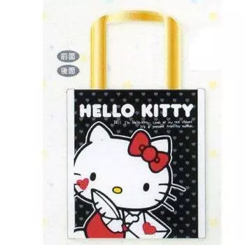 Square lunch tote bag L letter [Hello Kitty]