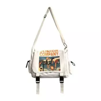 Square Messenger Bag Print Nylon Shoulder Bag Fashion Sling Bag Travel