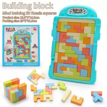 Square, Mosaic Shaped Building Block Puzzle Puzzle Table Game Toy