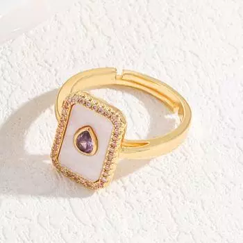 Square Necklace Female Personality Versatile Green Zircon Water Drop Pendant Set Accessories