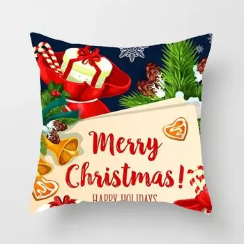 Square Pillowcase Christmas Pillow Sofa Cushion Covers Lumbar Cushion for holiday 45*45 cm