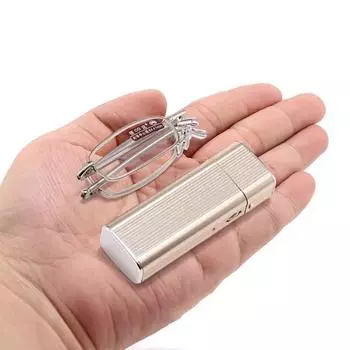 Square Reading Glasses Men Women Anti Blue Light Metal Frame Presbyopic Glasses Computer Rectangle Eyewear +1.5 +2.0 with Case +100 золотой