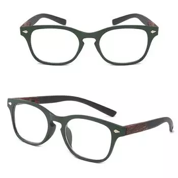 Квадратные ретро деревянные очки для чтения женские мужские модные пресбиопические очки для пресбиопии мужские женские диоптрии + 1,0...4,0 250