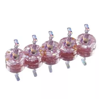 Square/Round Base Magnetic Nail Holder Reusable 5 Nail Holders Nail Tips Display Kit Press on Easy to use