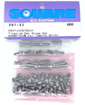 Square titanium hex screw set for Tamiya BT-01 SBT-52