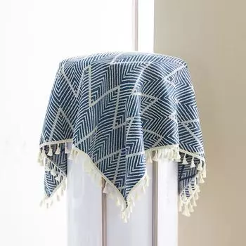 Square Water Dispenser Dust Cover Fashionable Oven Dust Cover Creative Tablecloth Bedroom синий