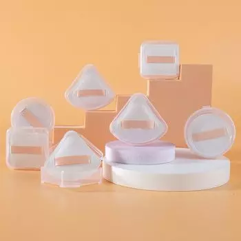 Square Wet Dry Cosmetic Puff Round Triangle Makeup Egg Puff Durable Triangle Powder Puff Daily round