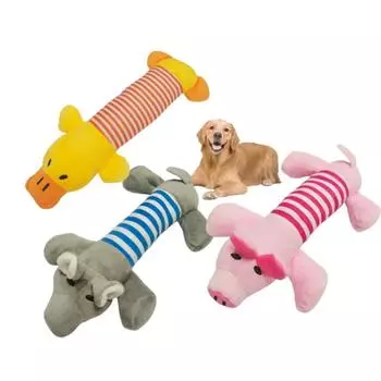Squeak Plush Toy for Pets, Molar Toy, Sound Toy, Funny, Durable, Chew, Cute, Fit for All Puppy, Pets Supplies серый