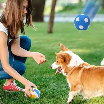 Игрушки для собак с пищащими игрушками из натурального латекса, мягкие, упругие, прочные, для маленьких, средних и больших собак, интерактивные, жевательные, апортирующие игрушки для собак