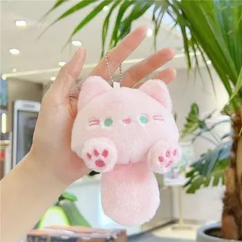 Squeaky Tide Cool Moe Casual Cat Series Plush Doll Meow Planet Buckle Student School Bag Pendant 13cm