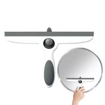 Скребок для душа, скребок для душа, силиконовый скребок для стекла с эргономичной ручкой, универсальный очиститель для автомобиля серый