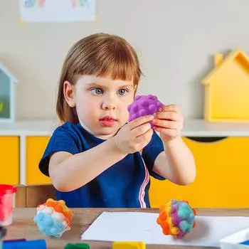 Squeeze Balls Fidget Toy Stress Relief balls Anti Stress 3D Vent Toy toy Push Bubbles Stress Ball Silicone balls Pressure Ball toy For Kids balls