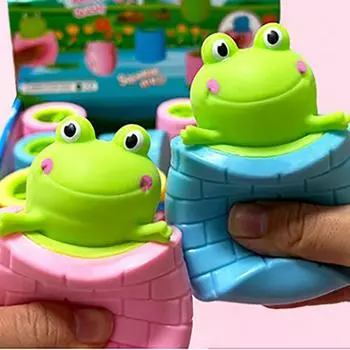 Squeeze Well Frog TPR Cup Антистресс Всплывающие забавные игрушки Шутка Декомпрессия Непоседа Сенсорный подарок для снятия стресса для детей и взрослых фиолетовый