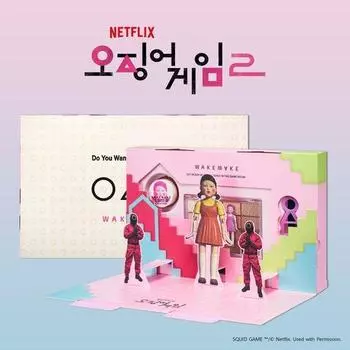 [Squid Game Edition] Wake Make Get Ready с набором Younghee (Палитра + Подводка + Блеск + Баночка + Мини-краска + Повязка для волос + Заколка для волос)