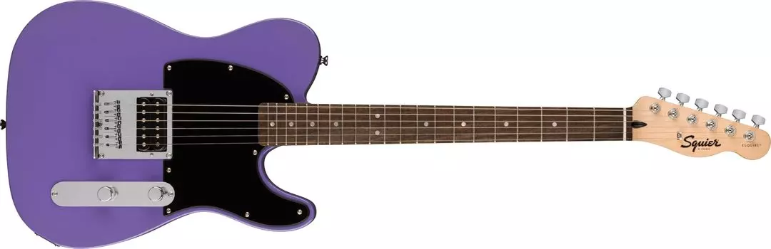 Squier by Fender Электрогитара Squier Squier Laurel Black Ultraviolet Мягкий чехол в комплекте Sonic™ Esquire® H, накладка на гриф, пикгард,