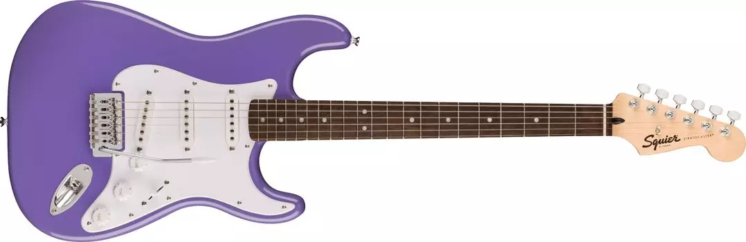 Squier by Fender Электрогитара Squier Squier Sonic™ Stratocaster, накладка на гриф Laurel, белая накладка, мягкий ультрафиолетовый футляр в комплекте