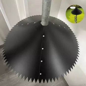 Squirrel Baffle Protection Simple Installation Pole Mount 19inch Bird for Park Watching Feeding