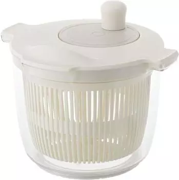 Squirrel Salad Spinner Vegetable Drainer White Liberista Made in Japan 2.3L