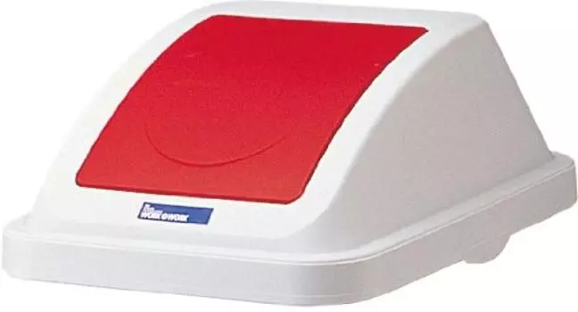 Белка Сортировка Мусорное ведро Сортировочный ящик Крышка для 45 л Узкое Нажимное Красное Сделано в Японии W&W красный