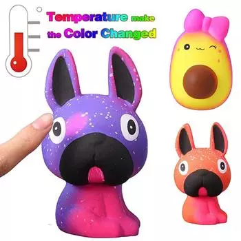 Squishies Jumbo с ароматом животных Kawaii Food Squishy для мальчиков и девочек, праздничный подарок, игрушка для снятия стресса жёлтый