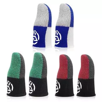 Сращиваемые геймерские перчатки, дышащий противоскользящий чехол на палец, защита от пота, чувствительный сенсорный экран, рукав для пальцев для игр на телефоне PUBG синий